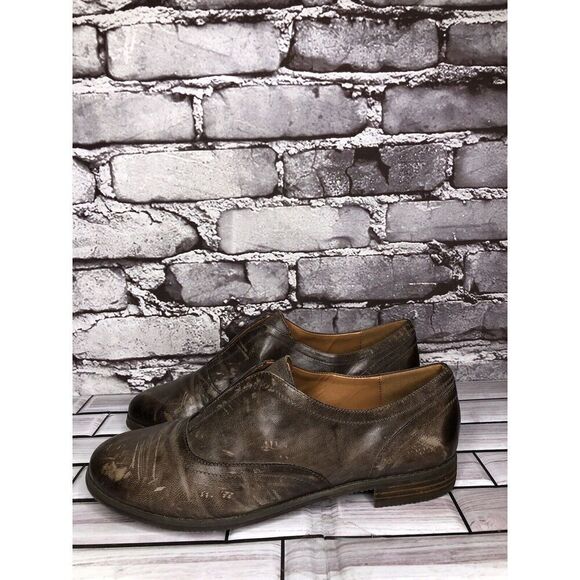 Arturo Chiang Lucinda Brown Leather Career Oxfords Loafers Shoes Women Sz 7M US - Picture 1 of 16